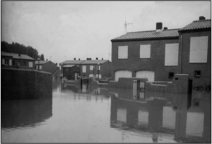 nondation du lotissement des Arcades lors de la crue d’octobre 1969
