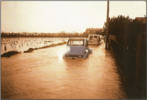 Inondation de la Traverse St Eulalie lors de la crue d’octobre 1987
